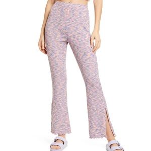 Lisa Says Gah Josie Ribbed Space Dye Flare Pants